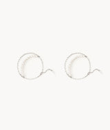 Silver Square Beaded Instep Ankle Chain 7or9