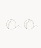 Silver Square Beaded Instep Ankle Chain 7or9
