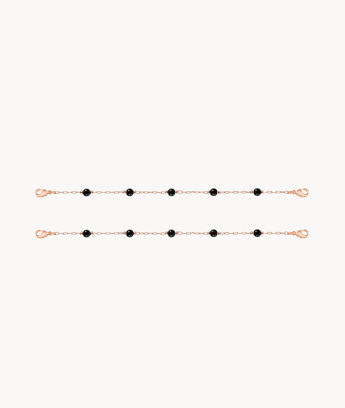 7or9 DIY Acessories for Shoes Black Bead Swing Chain Made of Copper&Glass bead for Slingbacks, Pumps