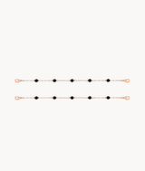 7or9 DIY Acessories for Shoes Black Bead Swing Chain Made of Copper&Glass bead for Slingbacks, Pumps