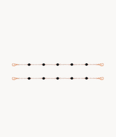 7or9 DIY Acessories for Shoes Black Bead Swing Chain Made of Copper&Glass bead for Slingbacks, Pumps