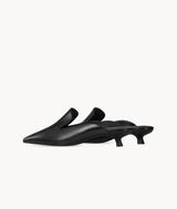 7or9 Black Label Series High-end Comfortable Black Calfskin Leather Heels for Women 35 mm/1.38