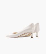White women's closed toe heels