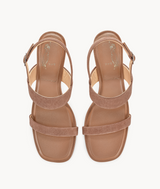 7or9 Silvergrass 2.0 Comfort Sofa Series Suede Upper Brown Sandals for Women with 70mm/2.75