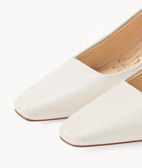 AIR-TOUCH FOAM 7CM white HEELS - Yogurt Pumps 7or9