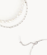 Silver Square Beaded Instep Ankle Chain 7or9