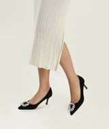 AIR-TOUCH FOAM 7CM BLACK WORK HEELS - Truffle Pumps 7or9