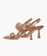 7or9 Silvergrass 2.0 Comfort Sofa Series Suede Upper Brown Sandals for Women with 70mm/2.75