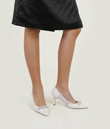 AIR-TOUCH FOAM 7CM White See-Through Pumps HEELS -Snowflake Pumps 7or9