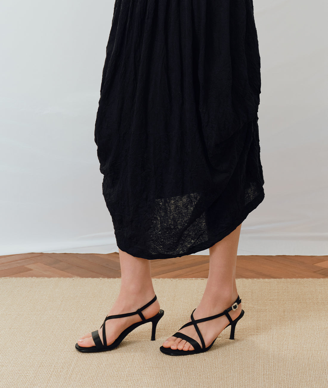 7or9 KR - Black Velvet샌들 - 샌들